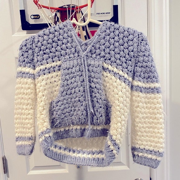 Hand Knit Hooded Sweater - Picture 2 of 3